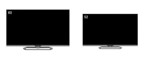 4K液晶テレビ（左）「LC-60US30」（右）「LC-52US30」（シャープの発表資料より）