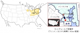 大阪ガスはが参画するセントチャールズ天然ガス火力発電事業の発電所の所在地を示す図（大阪ガスの発表資料より）