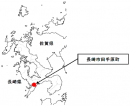 長崎田手原メガソーラー発電所の位置を示す図（図：三菱商事発表資料より）