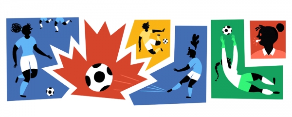 6月5日のGoogleロゴは「FIFA女子ワールドカップカナダ2015」記念Doodleになっている。