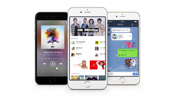 LINE MUSICの画面イメージ（図：LINE発表資料より）