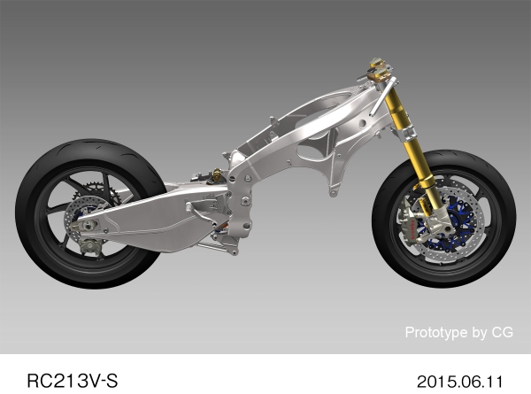 「RC213V‐S」のフレームボディ図（写真提供：ホンダ）