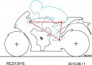 「RC213V‐S」のライディングポジション図（写真提供：ホンダ）