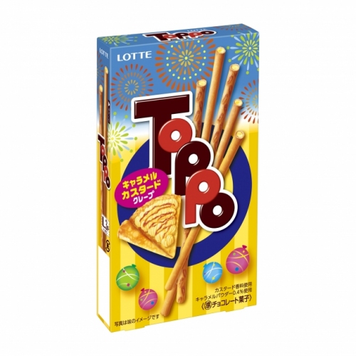 『トッポ＜キャラメルカスタードクレープ＞』（ロッテ発表資料より）