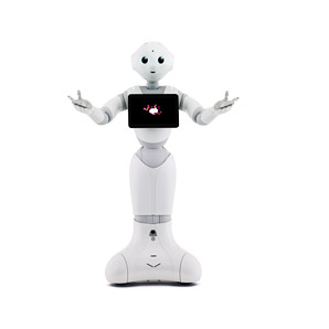 Pepperの正面外観（写真:ソフトバンクWebサイトより）