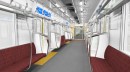 東武70000系の車内（図：東京地下鉄発表資料より）