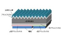 開発するヘテロ接合バックコンタクト型太陽電池（シャープの発表資料より）