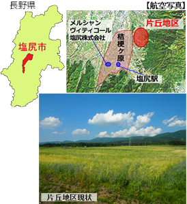 メルシャンが賃借するワイン用のブドウ畑農地の概要（写真：メルシャン発表資料より）