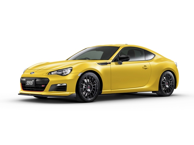 富士重のスポーツカー「SUBARU BRZ」をベースとした「SUBARU BRZ tS」を300台限定で2015年6月30日から発売した。限定車専用色のサンライズイエローは100台限定