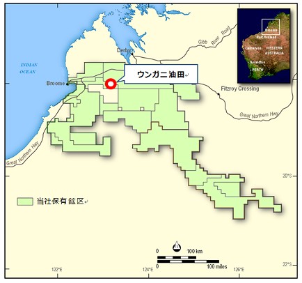 生産地の地図（三菱商事の発表資料より）