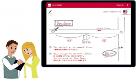 手書きの地図にコメントを加えて道案内 （NTTドコモの発表資料より）