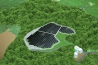 「F益田太陽光発電所」イメージ図 （NTTファシリティーズの発表資料より）