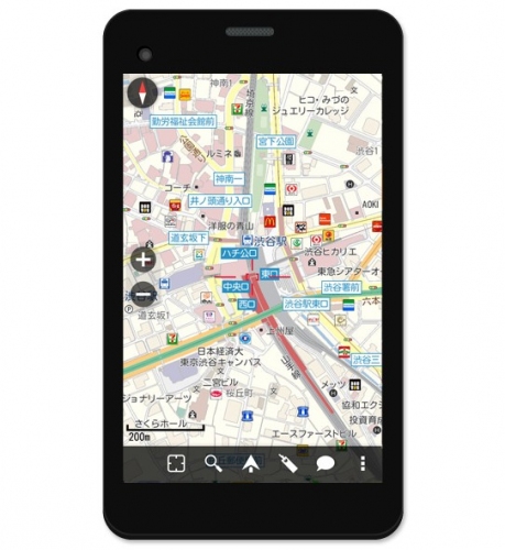 「MapFan 2015」アプリの画面イメージ(写真:インクリメントP発表資料より)