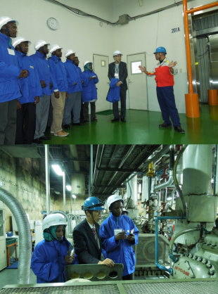 ヨコレイ（横浜冷凍）＜２８７４＞は９月１６日、同社の大黒物流センター（横浜市鶴見区）に、アフリカからの日本留学生、４か国１７名を迎え、同施設の冷却設備の仕組みやメンテナンス体制などについて紹介した。