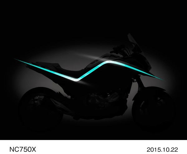 ホンダが東京モーターショーで世界初公開する「NC750X」のサイドビュー。（ホンダ技研工業の発表資料より）