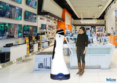 自律移動型サービスロボットのイメージ（日本ユニシスの発表資料より）