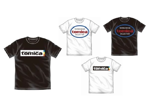 タカラトミーがライトオンとコラボレーションし、4月上旬から「Right-on」全店で発売する「tomica コラボＴシャツ」（タカラトミーの発表資料より）