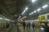 NECは、アルゼンチンのブエノスアイレス市営地下鉄向けに、監視カメラシステムや職員向けの入退場システムなどのセキュリティシステムを構築した。写真は、同地下鉄の車庫。（NECの発表資料より）