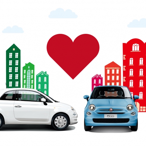 「Fiat 500(フィアット500)」の限定車「Super Pop Amore(スーパーポップ アモーレ)」（FCAジャパンの発表資料より）