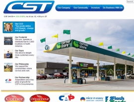 セブン&アイ・ホールディングスは、米CSTブランヅ（CST Brands）から、カリフォルニア州とワイオミング州のガソリンスタンド・コンビニ店舗79店を取得する。写真は、CST社のウェブサイト。