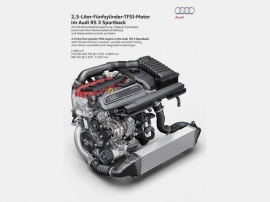 今回アワードを受けたアウディ製「2.5TFSI」エンジンは、RS Q3 performance、RS Q3およびRS 3 Sportbackに主力エンジンとして設定されている