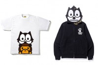 ア ベイシング エイプ×フィリックス ザ キャット、コラボTシャツやフーディーなど発売