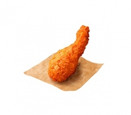 日本ケンタッキー・フライド・チキンが17日に発売する、国内産の若鶏を使用した辛口チキンメニュー「レッドホットチキン」。（同社発表資料より）