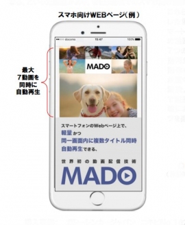 スマホ向けWEBページ(メディアシークの発表資料より) スマホ向けWEBページ(メディアシークの発表資料より)