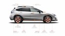 「SUBARU XV HYBRID」をベースとした特別仕様車「SUBARU XV HYBRID tS」。 （写真提供：富士重工業）