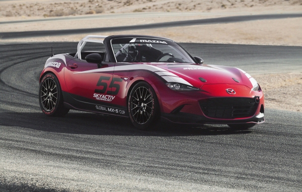 「MX-5」（日本名:ロードスター）をベースとした、レースイベント「GLOBAL MX-5 CUP」用の世界統一仕様レース車。（写真提供：マツダ）