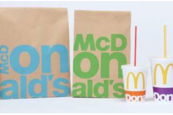 マクドナルドの新しい紙袋デザイン（日本マクドナルド発表資料より）