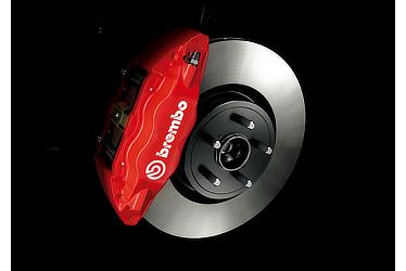 Brembo製ベンチレーテッドディスクブレーキ