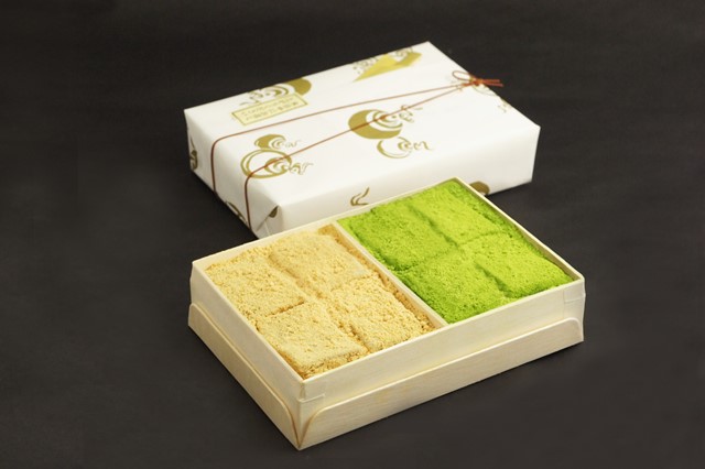 「仁々木（ニニギ）」の「わらび餅詰合せ（和三盆＆抹茶）」（ルミネの発表資料より）