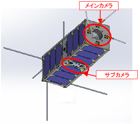 ロケットに搭載されていた超小型人工衛星、TRICOM-1。（画像：JAXA発表資料より）