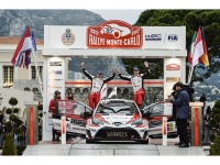 WRC緒戦「ラリー・モンテカルロ」2位でフィニッシュした、TOYOTA GAZOO Racingの「ヤリスWRC」ドライバーのミーカ・アンティラ(左)とヤリ-マティ・ラトバラ(右)