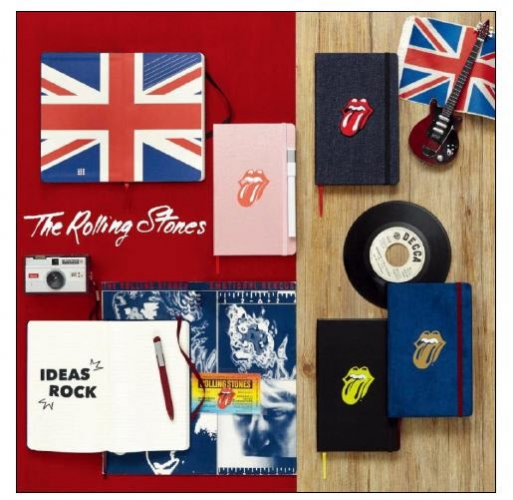 「The Rolling Stonesノートブックコレクション」（写真：エムディーエス社発表資料より）