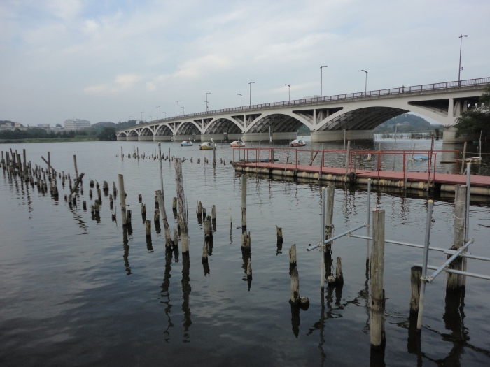 手賀沼にかかる手賀沼大橋。