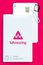 WAmazingが提供するSIMカード（写真: WAmazingの発表資料より）