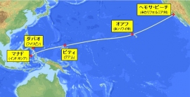 光海底ケーブル「SEA-US」ルート図(画像: NECの発表資料より)