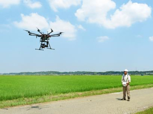 ドローンによるセンシングの様子（写真：ヤンマー発表資料より）
