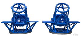 3Dプリンタで製作した「すばる望遠鏡」の立体模型　(c)NAOJ
