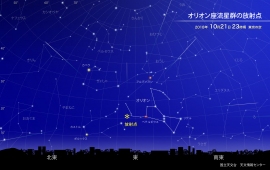 オリオン座流星群の放射点　（c) 国立天文台