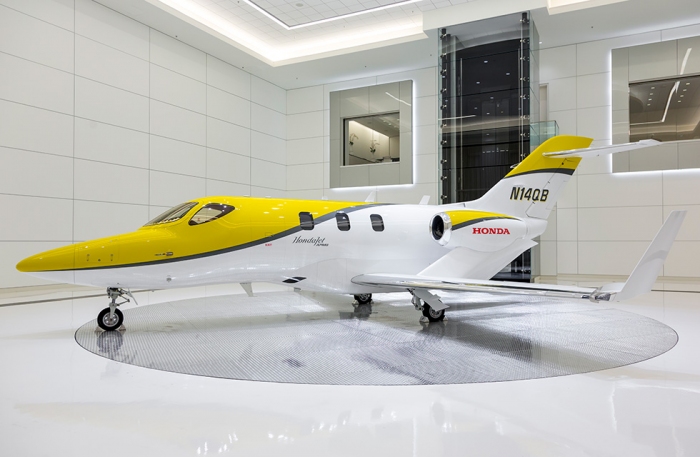 HondaJet APMGパフォーマンスパッケージを適用した「ホンダジェット」。（画像: 本田技研工業の発表資料より）