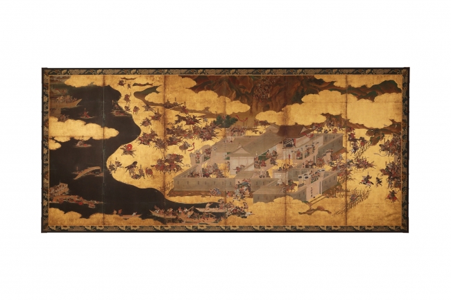 複製された「一の谷・屋島合戦図屏風（右）」（画像：キヤノンの発表資料より）(c) The Trustees of the British Museum