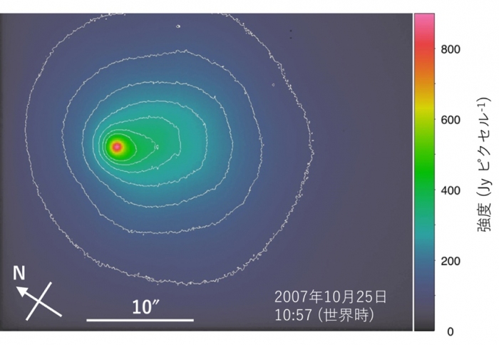 大増光を起こしたホームズ彗星の画像 （c） 国立天文台