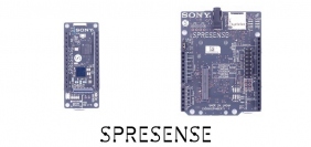 SPRESENSE メインボード「CXD5602PWBMAIN1」（左）と拡張ボード「CXD5602PWBEXT1」。（写真：ソニーの発表資料より）
