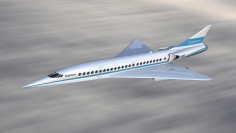 ブーム社が開発している超音速旅客機のイメージ図。(画像: JALの発表資料より)