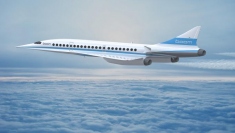 ブーム・テクノロジーによる超音速旅客機のイメージ。(画像: JALの発表資料より)