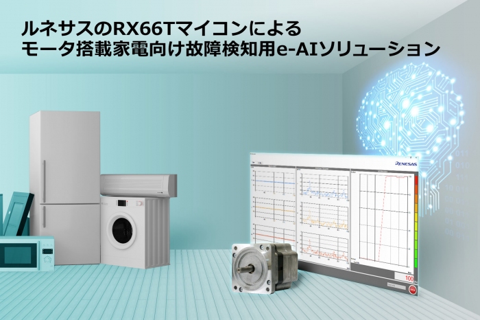 モータ搭載家電向け故障検知用e-AIソリューション（写真：ルネサスの発表資料より）