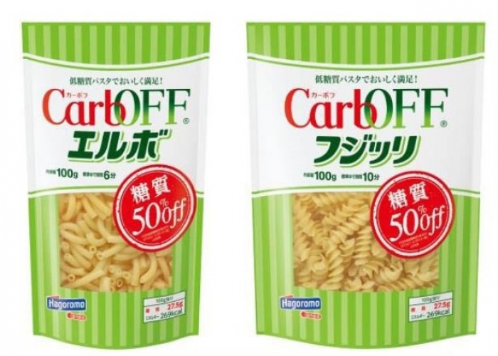 CarbOFF エルボ（左）/CarbOFF フジッリ。（画像:はごろもフーズ発表資料より）